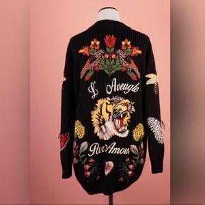 Oversize embroidered Marino sweater size S